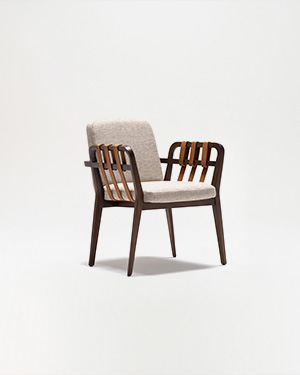 Woven with inspiration from fundamental sources.EATON ARMCHAIR