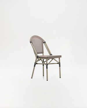 Crafted with aluminum, this chair echoes modern elegance and offers enduring comfort.BALI CHAIR 
