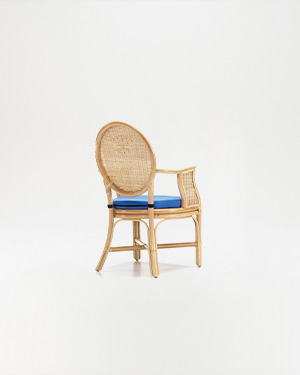 Bamboo's rustic allure meets modern design, creating an armchair that's both inviting and stylish.GENA ARMCHAIR