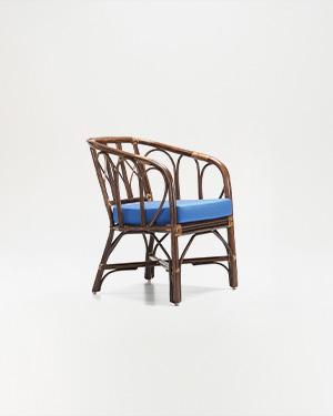 Bamboo frame encapsulates nature's grace in a comfortable and sophisticated form.LEGNOR ARMCHAIR