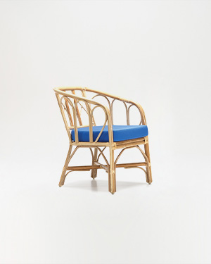 Bamboo frame encapsulates nature's grace in a comfortable and sophisticated form.LEGNOR ARMCHAIR