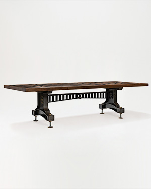 Crafted with precision, the Pau Table is a striking blend of industrial elegance.PAU TABLE