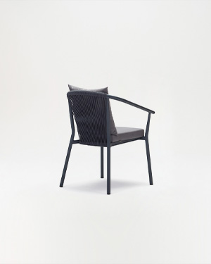 The allure of metal and hand-made rope converge in a distinctive design.VINCENT ARMCHAIR
